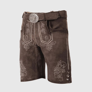 Nouveauté : Shorts en Lederhosen pour Homme, en Cuir Souple, Style Bavarois Vintage, Motif Brodé, Fabriqué au Pakistan, OEM - Product Image 6