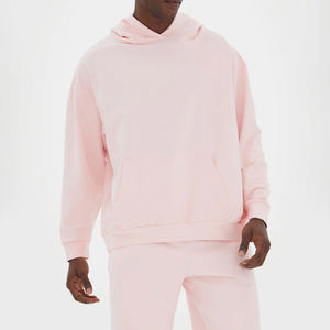 Sudadera pesada de 500g/m2 con logotipo personalizado y bordado para hombre, sin cuerdas de gran tamaño y Jersey Sudadera con capucha, forro polar grueso para el invierno - Product Image 2