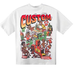 T-shirt pour homme, 100% coton, épaules tombantes, coupe ample, poids lourd, luxe, logo personnalisé, impression DTG, t-shirt graphique pour homme - Product Image 1