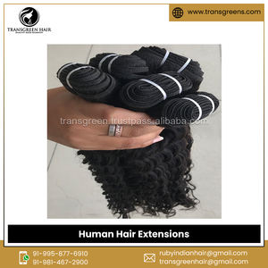 Exhibiting Highest Standard Quality Deep Wave Mongolian Virgin Hair Human Hair <b>Extension</b> <b>for</b> <b>Braiding</b> From Best Indian Seller - Product Image 3