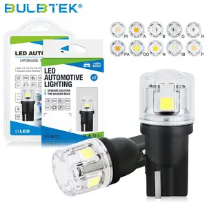 BULBTEK-bombilla LED SMD3030-3 de T10-W, indicador led de doble color de alta eficiencia, señal de giro de baja temperatura
