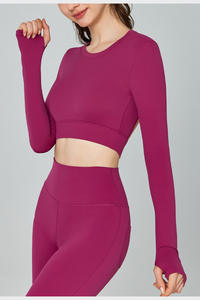 Ruiquwin เสื้อออกกำลังกายแบบไร้ตะเข็บของผู้หญิงเสื้อออกกำลังกายแบบไร้รอยต่อระบายอากาศได้สำหรับใส่วิ่งเล่นโยคะฟิตเนสแบบสั่งตัด - Product Image 2