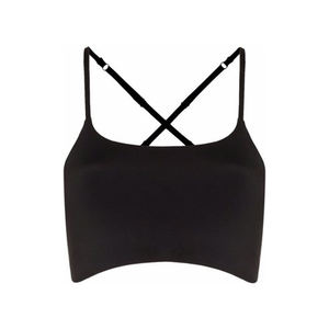 Soutiens-gorge de sport OEM pour femmes Soutien-gorge de sport rembourré Débardeur Sexy Crisscross Back High Impact Longline Workout Yoga Bra Quick Dry - Product Image 3