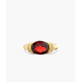 Bague Opale Jaune Or Ancien Modèle avec Pierre Zircon Plaqué Or Rhodié, Bijou à Motif Numérique pour Mariages avec Monture Élégante - Product Image 5