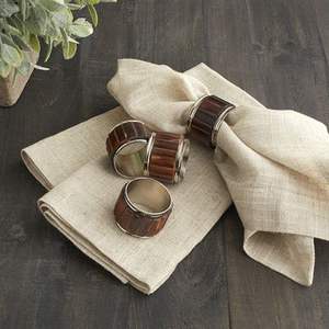 Anneaux de serviette en fer faits à la main haut de gamme avec un style vintage unique pour les paramètres de la maison sur le thème de la ferme. - Product Image 5