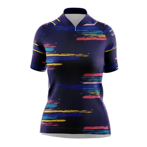 Maillots de cyclisme coupe club pour femmes Maillots de cyclisme manches courtes plus serrés Maillots plus courts et plus ajustés pour les cyclistes