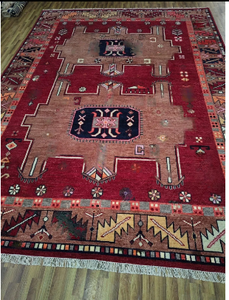 พรมถักปมทำด้วยมือผ้าวูลคุณภาพสูงลายปักนามธรรมสมัยใหม่สำหรับห้องนั่งเล่นหรือห้องนอน - Product Image 4