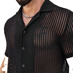 Nouveauté : Ensemble T-shirt et Short Tricoté Homme Été, Manches Courtes, Couleurs Contrastées, Respirant, Style Urbain Imprimé HS2027 - Product Image 6