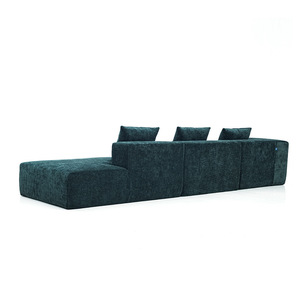 Sofá Moderno para Villa, Sofá Seccional de Tela de Tres Plazas, Sofá Recto Tipo Bloque de Tofu para Sala de Estar y Dormitorio - Product Image 3