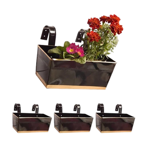 Exclusivo rollo de Metal marrón para interiores y exteriores, maceta de pared Rectangular Vintage con acentos de vid, colgante de pared de estilo Simple - Product Image 5