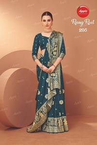 ผ้าทอผ้าไหม sartin แท้ประณีตคุณภาพสูงผ้าไหมมันวาวเนื้อนุ่มสำหรับเสื้อส่าหรีดีไซน์เนอร์ชุดส่าหรีพิเศษและสวยงาม - Product Image 4