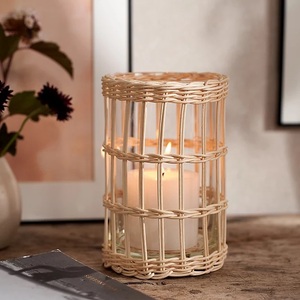 HOT RATTAN CORE HAND WOVEN CANDLE <b>HOLDER</b> RUSKIN RATTAN <b>TEA</b>-<b>LIGHT</b> <b>HOLDER</b> CANLDE <b>HOLDERS</b> DECORATION WEDDING PARTY - Product Image 4