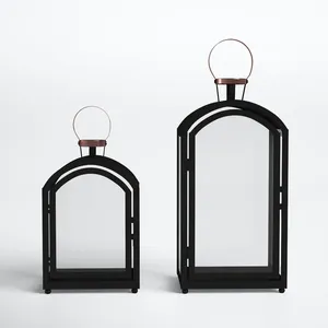 Copper Plated Rose Gold Metal <b>Lantern</b> High Quality Modern <b>Lantern</b> Elegant for Home Indoor Outdoor Decor Usage Candle Holder - Product Image 5