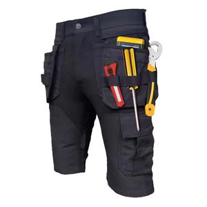 Pantalon de travail multi-poches réfléchissant haute visibilité en coton pour ouvrier du bâtiment et mécanicien - Product Image 4