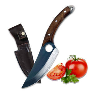 Couteau de Chef Viking en noyer avec gaine en cuir, couteaux de cuisine en acier inoxydable de haute qualité, meilleur prix - Product Image 2
