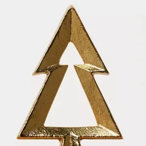 Porte-bas suspendu Design Triangle doré Accessoires de fête de Noël pour la maison Meilleur prix Porte-bas Forme de maison - Product Image 2