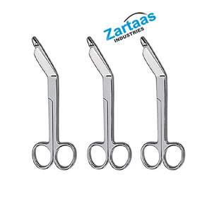 กรรไกรตัดผ้าพันแผลจากลิสเตอร์ขนาด5.5นิ้วชุดผ่าตัด3ชิ้นเกรดสูงทำจากสเตนเลส - Product Image 2