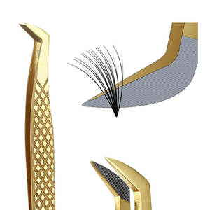 Pinzas para pestañas con punta de fibra con logotipo impreso, pinzas de extensión de pestañas con etiqueta privada personalizada de 45 75 90 grados - Product Image 5