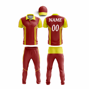 Uniformes de Cricket Sublimados Personalizados de Alta Calidad, Ecológicos, Transpirables, Ligeros, de Secado Rápido, Pantalones y Camisetas Estampadas para Hombre - Product Image 1