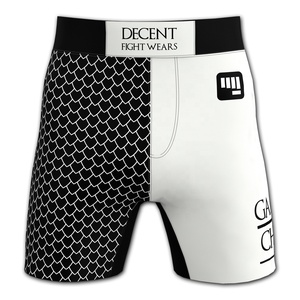 Men's Two-Tone Side Curved MMA Shorts 100% Cotton High Street Style with Zipper Pockets - Product Image 3
