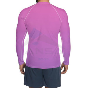 Hot Selling Custom Size <b>Men</b> Rash Guard Long Sleeve Compression <b>Shirt</b> Breathable Quick Dry Fitness Fabric Comfortable <b>Swimming</b> - Product Image 2