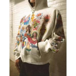 American <b>Retro</b> Rock Letter Print Hoodie Harajuku Loose Versatile Sportswear Couple Matching <b>Sweatshirt</b> Casual Streetwear - Product Image 4