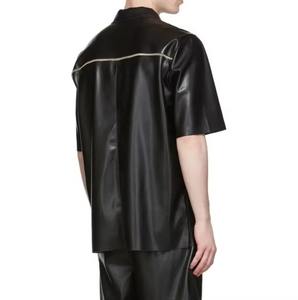 เสื้อลำลองหนังสำหรับผู้ชายเสื้อเชิ๊ตผู้ชายแบบสั่งทำโลโก้ได้ - Product Image 4