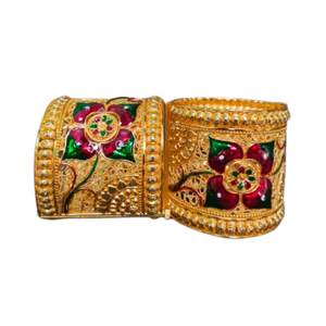 Custom Made <b>Bangles</b> <b>Set</b> with 22K <b>Gold</b> Plated Modern Style <b>Bangles</b> <b>Set</b> for Women Wear Jewelry by Exporters - Product Image 2