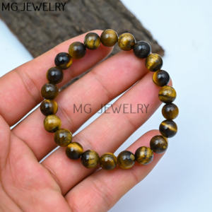 8mm Tiger Eye Beaded <b>Bracelets</b> Wholesale Tiger Eye Gemstone Round 8mm Beads <b>Bracelets</b> <b>Healing</b> Crystals Beads <b>Bracelets</b> - Product Image 1