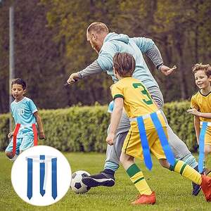 Conjunto de fútbol bandera con cinturones ajustables y banderas para niños, jóvenes o adultos, equipo de entrenamiento para jugadores. - Product Image 4