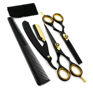 Ciseaux de coiffure Kit de coupe de cheveux professionnel à domicile Ciseaux amincissants pour coiffeur Kit de ciseaux de coiffure - Product Image 4