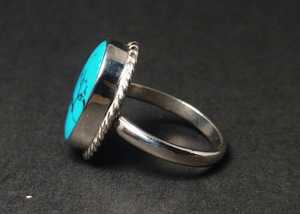 Top Quality Turquoise Blue Gemstone Jewelry 925 Sterling Silver Turquoise <b>Rings</b> Promise <b>Rings</b> <b>Couple</b> Silver Jewelry Gift Idea - Product Image 5