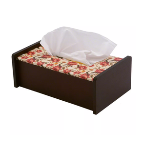 Elegante caja de pañuelos creativa con servilletero de madera impreso para cafetería Hotel y restaurante servilletero de madera - Product Image 4