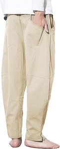2025 Vintage grande taille hommes pantalons haute qualité léger tricoté toile séchage rapide taille moyenne Style lavé - Product Image 3