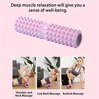 Rodillo Compacto de Espuma EVA, Barra de Masaje para Fitness, Entrenamiento de Espalda, Aumento de Yoga, Pilates, Gimnasio, Camilla de Pantorrilla, Herramienta Manual de Alivio Muscular, 45cm