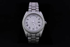 Reloj de Diamantes Moissanite para Hombre, Totalmente Cubierto de Diamantes, Estilo Hip Hop de Lujo, Movimiento Automático, Claridad VVS, Diseño Personalizado - Product Image 2