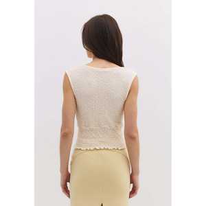 ชุดบอดี้สูทคอวีจีบเอวลำลองพร้อมโลโก้ด้านหน้า - Product Image 6