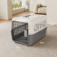 Cage de transport pliable classique pour animaux de compagnie, approuvée par les compagnies aériennes, en plastique avec fermeture éclair, portable, vente en gros, pour chiens, pour voyages et transport vétérinaire