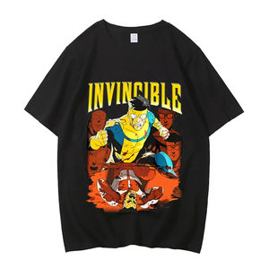 เสื้อยืดการ์ตูน Invincible Universe ผู้ชาย, ผ้าฝ้ายคุณภาพสูงเสื้อยืดแขนสั้นทรงหลวมอะนิเมะลำลองแนวสตรีท - Product Image 2