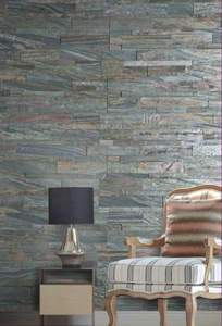 ตกแต่งด้วยไม้วีเนียร์ไม้ระแนงป่าที่ทันสมัย3D มีความยืดหยุ่นทนทานผนังภายในภายนอกอาคารวัฒนธรรมหินชนวนบางตามธรรมชาติ - Product Image 2