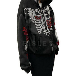 Sudaderas con capucha de lana ligeras para hombre con diseño personalizado, novedad de 2025, con diamantes de imitación para la temporada de invierno - Product Image 4