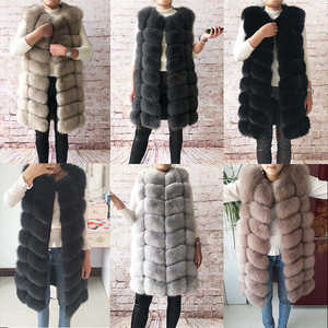 Gilet en fausse fourrure pour femmes, élégant, sans manches, vêtement d'extérieur d'hiver, texture douce et moelleuse pour un style chic - Product Image 6
