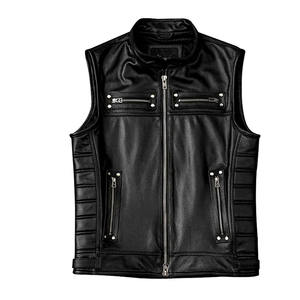 Gilet en cuir professionnel avec logo personnalisé Vêtements d'extérieur décontractés réversibles les plus vendus avec impression au meilleur prix - Product Image 1