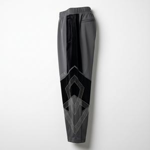 Custom Drip <b>Men</b> Grey Techwear <b>Cropped</b> <b>Pants</b> Canvas Velour Hotfix Rhinestone Studded Track Trouser Streetwear Manufacturer - Product Image 4