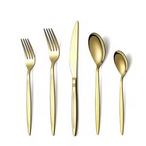 Ensemble de couverts en laiton de haute qualité, vente chaude, cuillère, fourchette, couverts en laiton, ensemble de 5 pièces avec boîte cadeau pour restaurant - Product Image 5