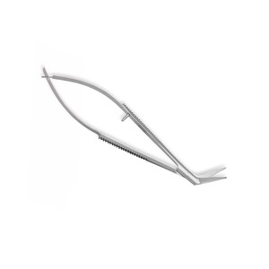 Micro ciseaux à ressort industriels Lame en acier inoxydable de 10 cm Finition terne Poignée en métal imprimé lisse pour le cisaillement ophtalmique - Product Image 2