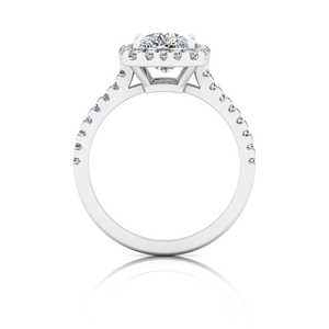 แหวนหมั้นทรงสี่เหลี่ยมประดับเพชรโมอิสซาไนต์ทรงรัศมี ดีไซน์หรูหราและทนทาน เหมาะสำหรับงานแต่งงาน - Product Image 2