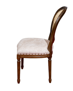 Ensemble de table basse en bois massif avec chaise Louis en rotin de noyer de haute qualité, siège confortable avec coussin, meubles de maison décoratifs - Product Image 5