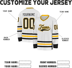 Maillot de hockey sur glace OEM fournisseur en gros personnalisé sublimation respirant séchage rapide 100% polyester broderie personnalisée pour hommes adultes - Product Image 3