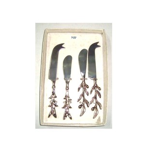 Cuchillo de queso de acero inoxidable con mango de diseño de hoja Juego de utensilios de cocina de diseñador para uso doméstico Rebanar frutas y verduras - Product Image 1